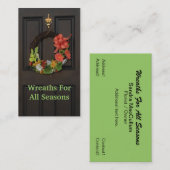 ドアのリースのカスタムな花屋の名刺 名刺 (正面/裏面)