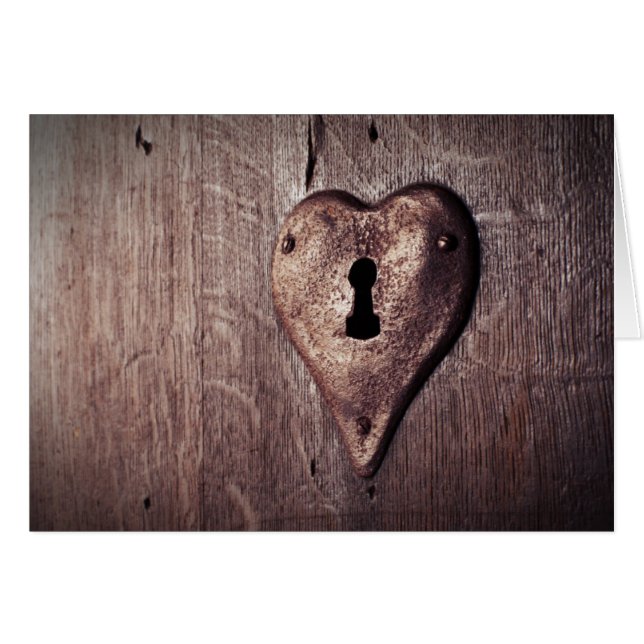 ドアのロマンチックなカスタムの素朴なハート形ロック (正面横)