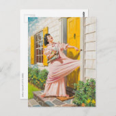 ドアの中でいたずら ポストカード (正面/裏面)