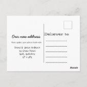 ドアの新しいアドレス案内はがき ポストカード (裏面)