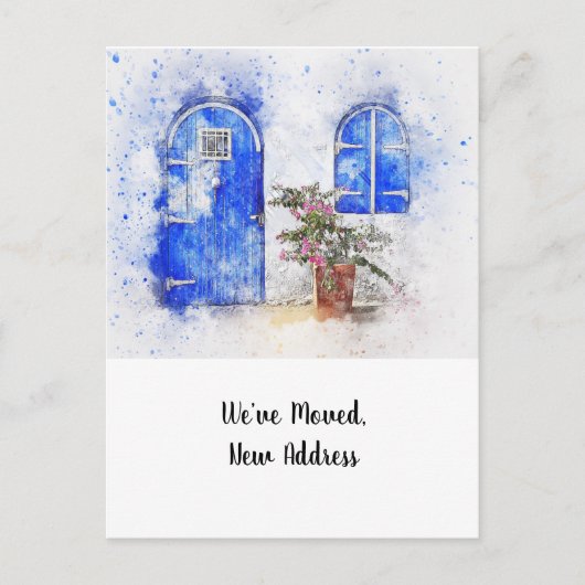 ドアの新しいアドレス案内はがき ポストカード (正面)