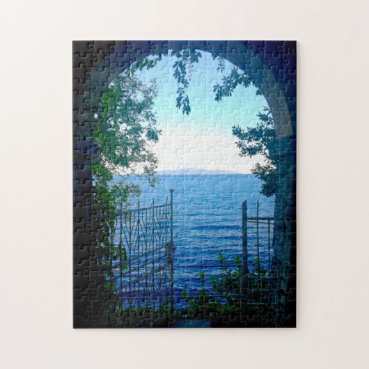 ドアの海神秘的な童話写真 ジグソーパズル (縦)