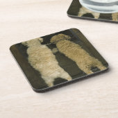 ドアの窓、背面図を見ている2匹の犬 コースター (左側)