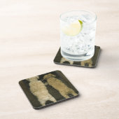 ドアの窓、背面図を見ている2匹の犬 コースター (右側)