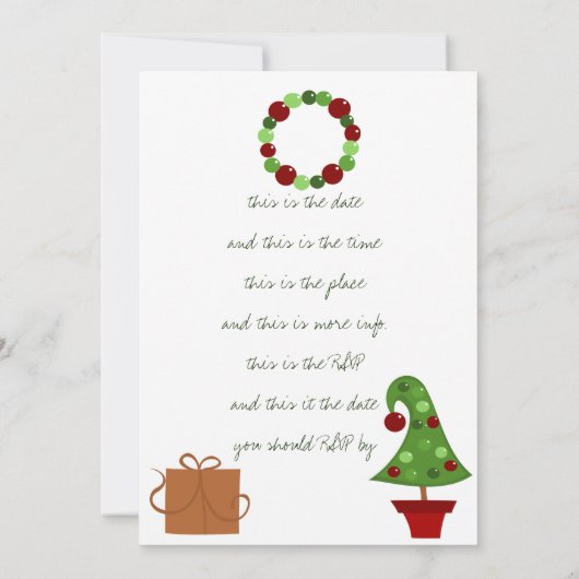 ドアの荷物 招待状 (裏面)