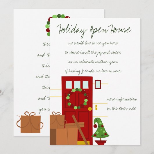 ドアの荷物 招待状 (正面/裏面)