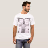 ドアの選択に困る男性 Tシャツ (正面フル)