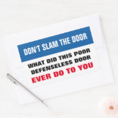 ドアの長方形のシールをバタンとしてはいけない 長方形シール (封筒)