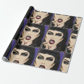 「ドアの階段絵を描の上の夜 ラッピングペーパー (アンロールド)