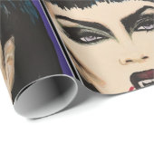 「ドアの階段絵を描の上の夜 ラッピングペーパー (ロールコーナー)