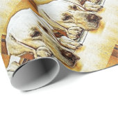 ドアの黄色いラブラドル・レトリーバー犬 ラッピングペーパー (ロールコーナー)