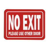 ドアのNO EXIT記号 マグネット (横)