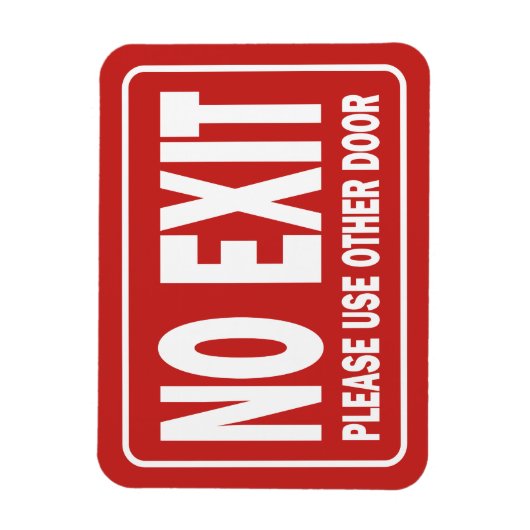 ドアのNO EXIT記号 マグネット (縦)