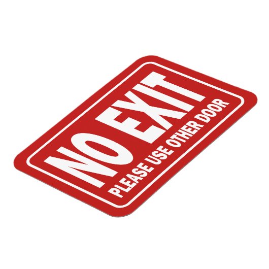 ドアのNO EXIT記号 マグネット (左側)
