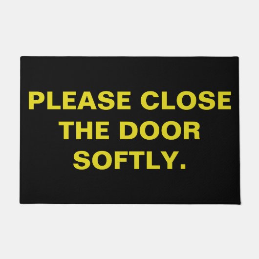 ドアをそっと閉めて下さい ドアマット (正面)