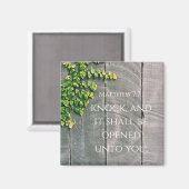 ドアをノックすると聖書の聖句が開く マグネット (正面/裏面)