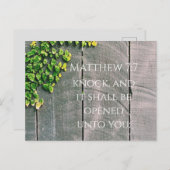 ドアをノックすれば、ドアは開く　回復をお祈りしています ポストカード (正面/裏面)