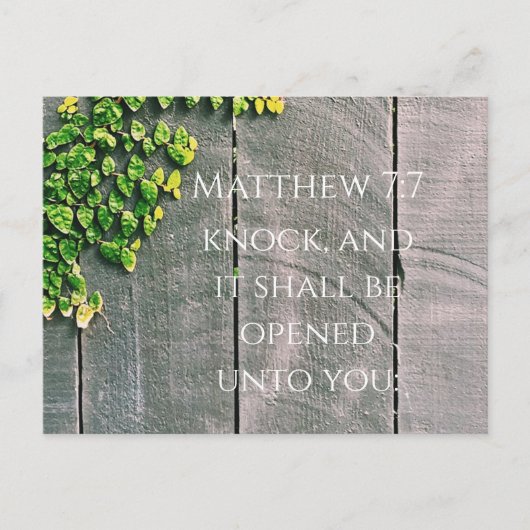 ドアをノックすれば、ドアは開く　回復祝い ポストカード (正面)