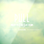 ドアを引いてください。 ウィンドウサイン (シート3)