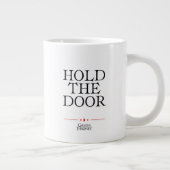 ドアを押さえる ジャンボコーヒーマグカップ (右)