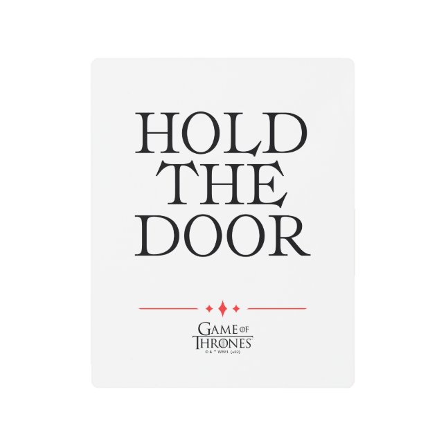 ドアを押さえる メタルプリント (正面)