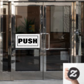 ドアを押すサイン ウィンドウサイン (オフィスドア)