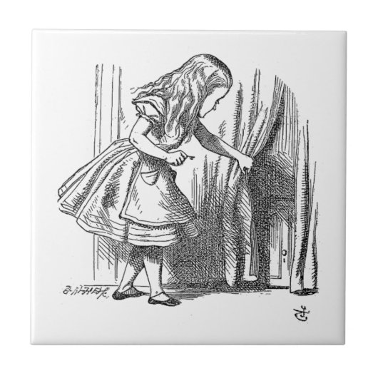 ドアを捜す不思議の国のヴィンテージアリス タイル (正面)