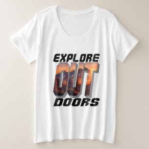 ドアを探る プラスサイズTシャツ