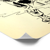 ドアを蹴り落とすプリント ポスター (角)