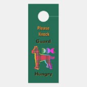 ドアを閉めてください / ノックしてください / 番犬任務 緑 ドアノブサイン (裏面)