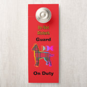 ドアを閉めてください / ノックしてください / 番犬任務 赤 ドアノブサイン (ノブ)