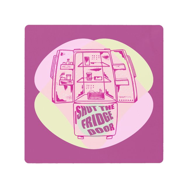 ドアを閉める メタルプリント (正面)