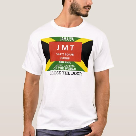 ドアを閉めろ メンズ ベーシック Tシャツ (正面)