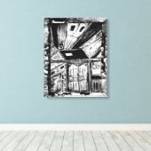 ドアを開く キャンバスプリント (インサイチュ (ウッドフロア))