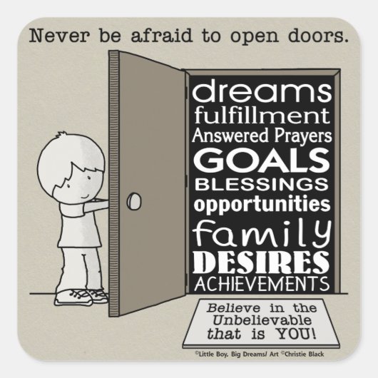 ドアを開く スクエアシール (正面)