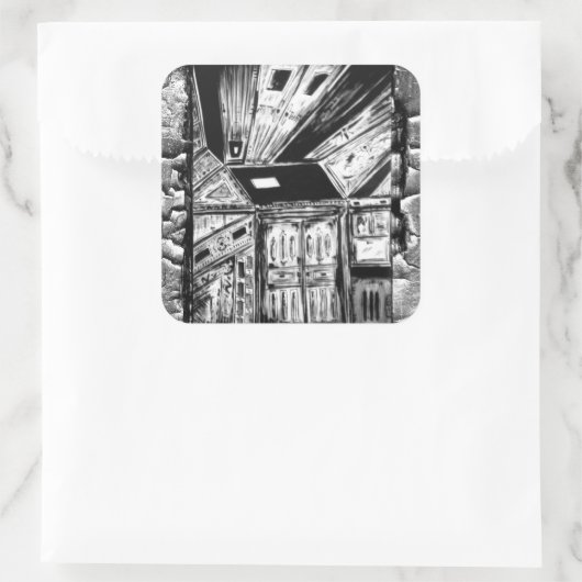 ドアを開く スクエアシール (バッグ)