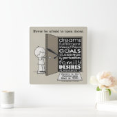 ドアを開く スクエア壁時計 (ホーム)