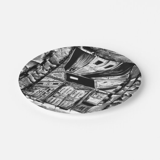 ドアを開く ペーパープレート (アングル)