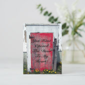 ドアを開けてハート ポストカード (スタンド正面)