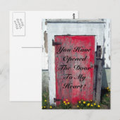 ドアを開けてハート ポストカード (正面/裏面)