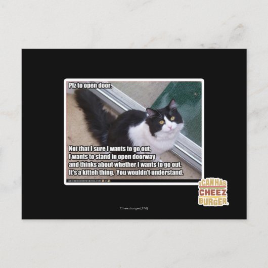 ドアを開ける ポストカード (正面)