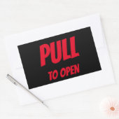 ドアを開ける 長方形シール (封筒)