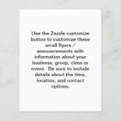 ドアを開けユニークる小さなチラシのハンドアウト絵画ドア チラシ (裏面)