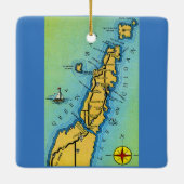 ドアカウンティウィスコンシンの地図 セラミックオーナメント (裏面)