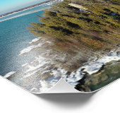 ドアカウンティウィスコンシンライトハウスベイリーズハーバー フォトプリント (角)