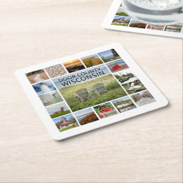 ドアカウンティウィスコンシン スクエアペーパーコースター