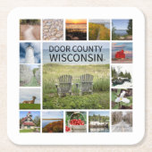 ドアカウンティウィスコンシン スクエアペーパーコースター (正面)