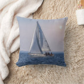 ドアカウンティシルボート – ミシガン湖空白の クッション (ブランケット)