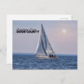 ドアカウンティシルボート – ミシガン湖 ポストカード (正面/裏面)
