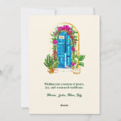 ドアカラフルー&ブーゲンビレーメキシカンクリスマス シーズンカード (裏面)